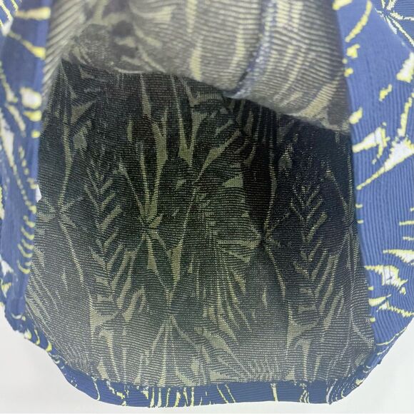 Zara Blue Tropical Textured Jacquard Rhinestone Floral Stretch Mini Skirt NEW - Picture 11 of 14